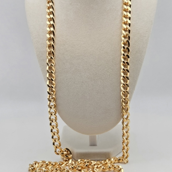 Vintage FRED HAYMAN Beverly Hills Gold Tone Chunky Curb Chain 'H' Tassel - Picture 5 of 13